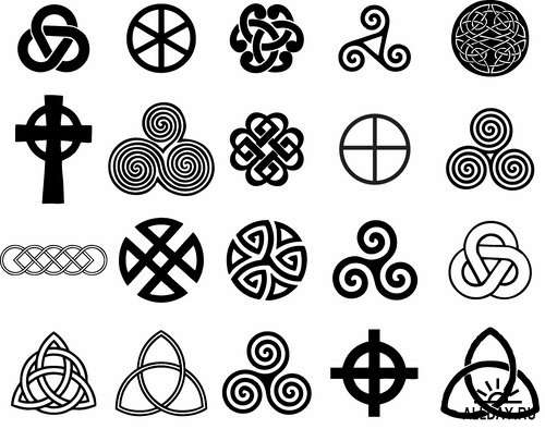 Big set of different vector tattoos 25xEPS