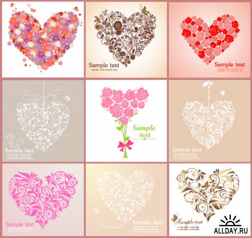 Greeting cards with heart