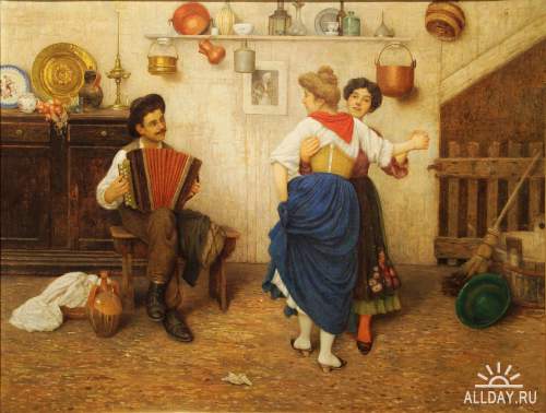 Итальянский художник Luigi Pastega (Venice, 1858-1927)