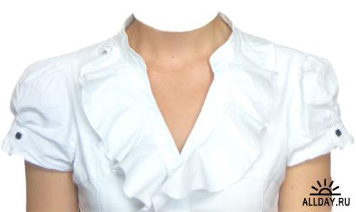 Женские блузки и платья для фотомонтажа в Фотошоп