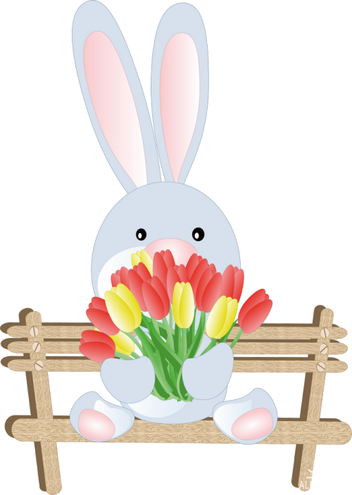 Easter Bunny Vector Пасхальный кролик png