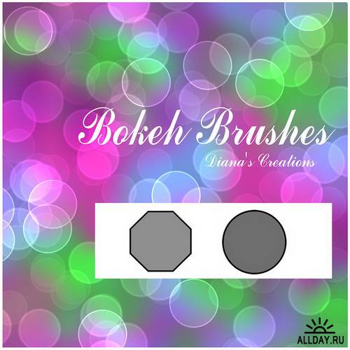 Bokeh & abstract light Brushes by Diana Creations \ Кисти для создания фонов