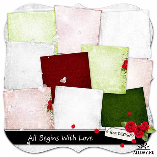 Scrap kit  All Begins With Love