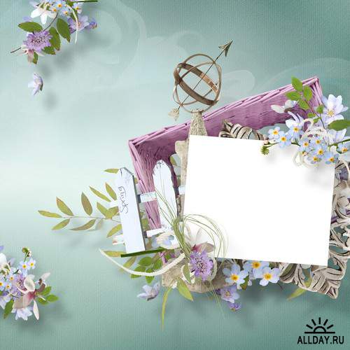 Floral Frame - cutouts 7 | Рамки - вырезы с цветами и листьями 7