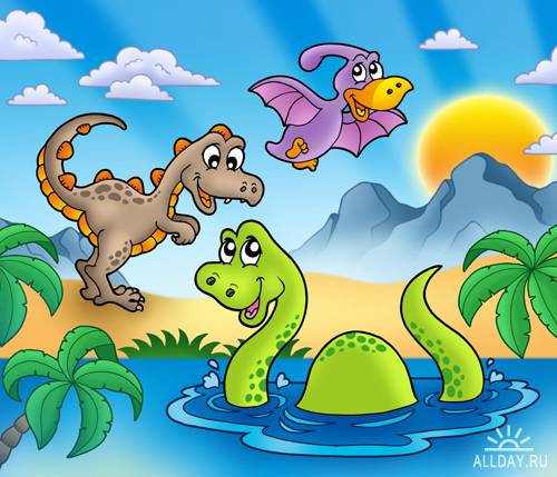 Cartoon Dinosoures - UHQ Stock Photo | Мультяшные динозавры