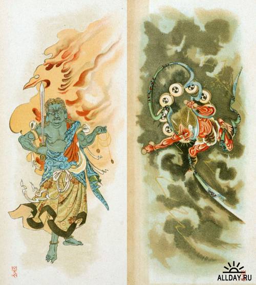 Mythological Japan : the symbolisms of mythology in relation to Japanese art, with illustrations drawn in Japan, by native artists