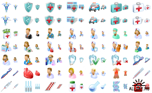 Медицинские иконки (46 иконок)