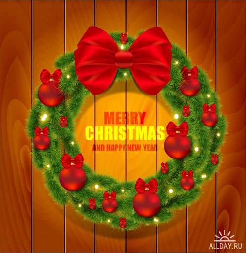 С Новым годоми Рождеством 6 - Векторный клипарт | Merry Christmas 6 - Stock Vectors