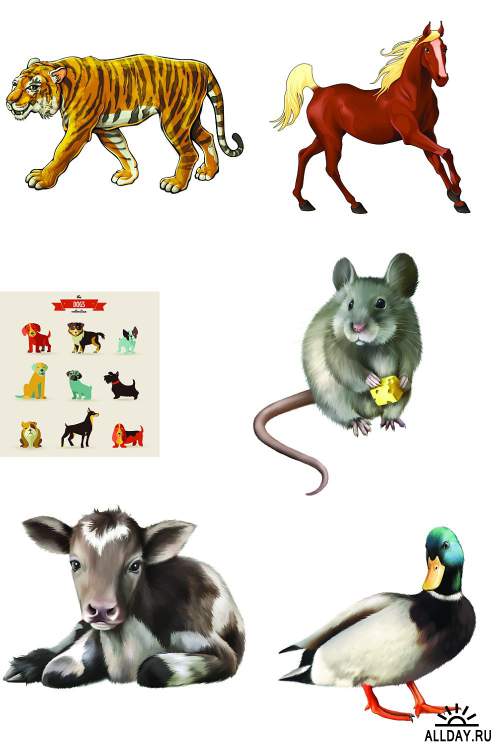 Векторный клипарт - Животные / Animals