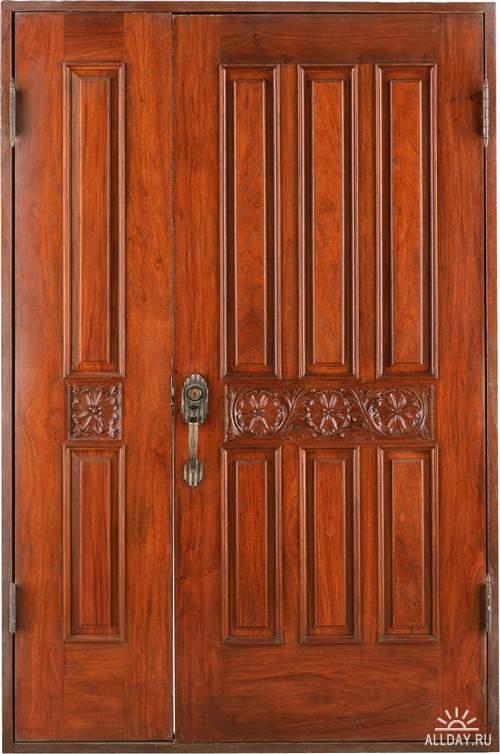 Wooden door | Деревянная дверь и дверная ручка