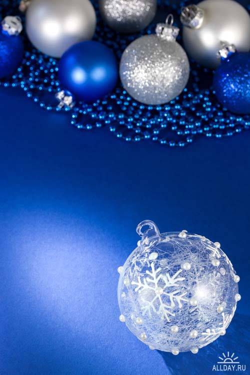 Christmas blue background