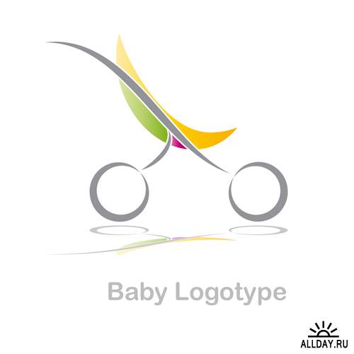 Детские логотипы и иконки - Векторный клипарт | Kid logos and icons - Stock Vectors