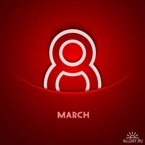 8 Марта - Векторный клипарт | 8 March - Stock Vectors