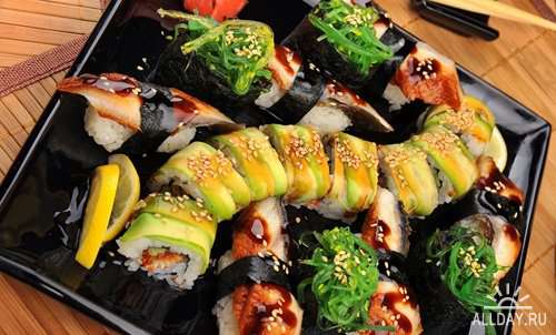 Japanese food and sushi Stock images set #1 - 25 HQ Jpg