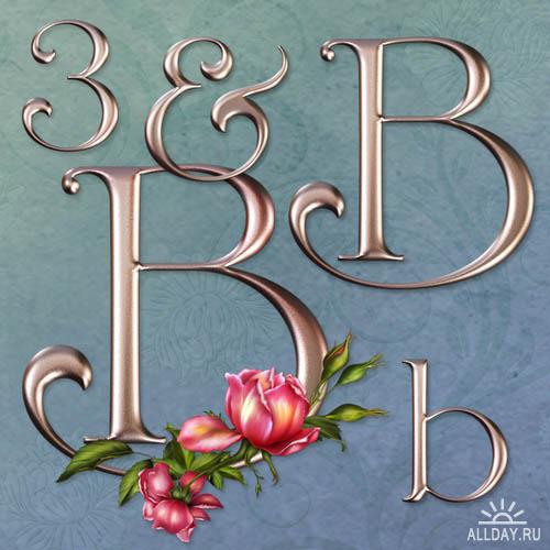 Rose Wedding Decorative Alphabet