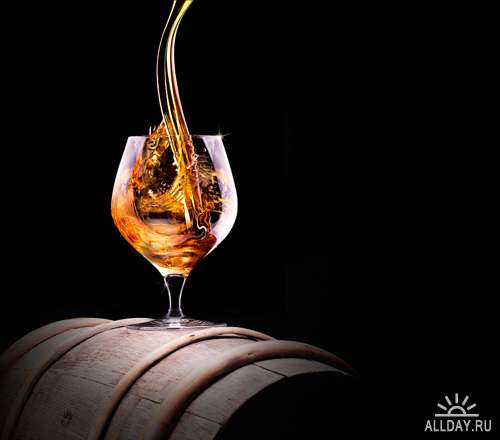 Коньяк и дым - Растровый клипарт | Cognac and smoke - UHQ Stock Photo